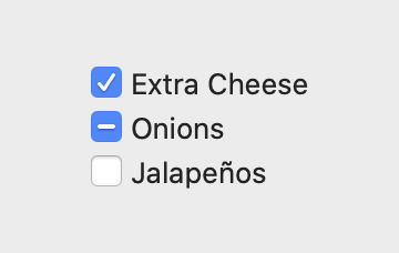 Checkboxes in Catalina