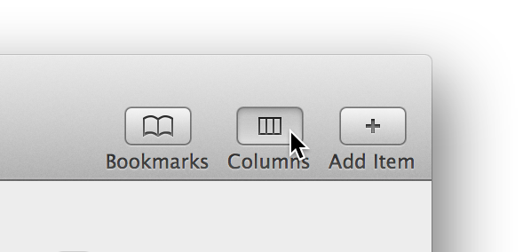 Toolbar buttons with labels below in Mavericks
