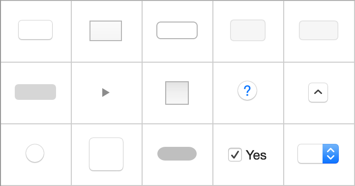 15 unnamed buttons in a grid